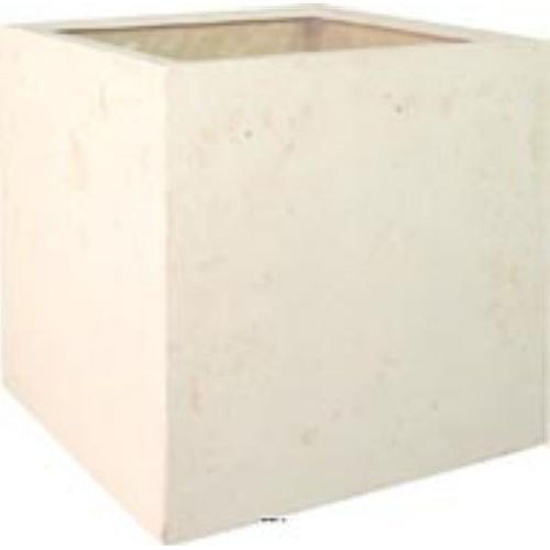 Bac En Polystone Roma Ext. Cube L 50x 50 X H 50 Cm Creme on Productcaster.