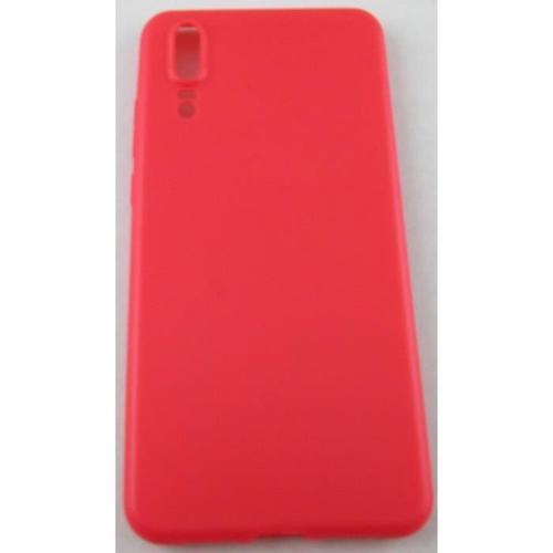 Protection Compatible Huawei P20 Rouge En Silicone Semi Rigide on Productcaster.