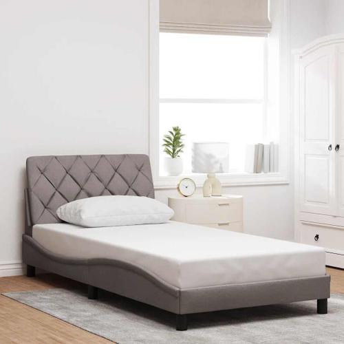 Vidaxl Cadre De Lit Sans Matelas Taupe 100x200 Cm Tissu on Productcaster.