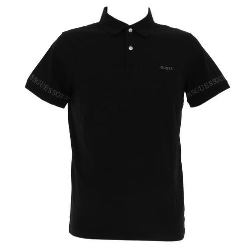 Polo Manches Courtes Guess Nolan Ss Polo Noir on Productcaster.