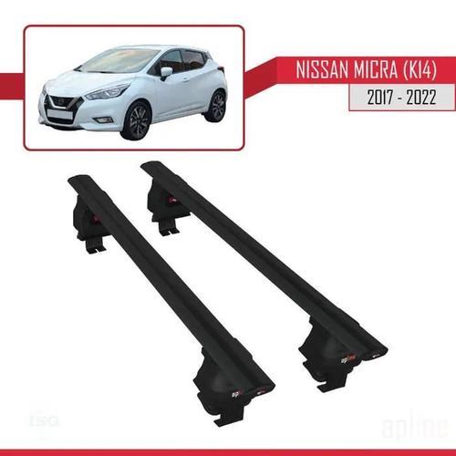 Barres De Toit - Ace-4 - Nissan Micra - Aluminium - Noir - Charge U... on Productcaster.