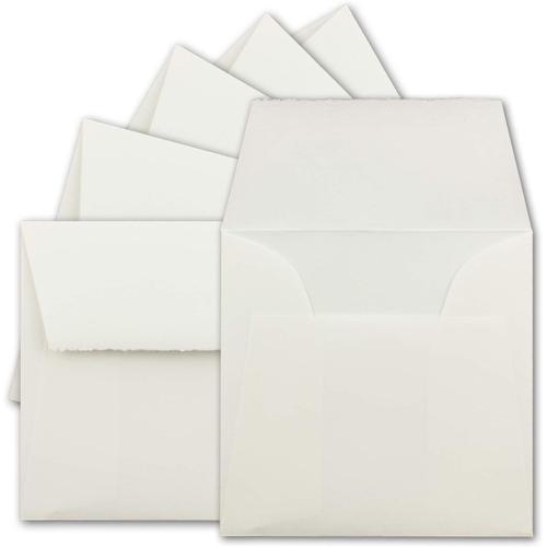 Lot De 15 Enveloppes Carrées Vintage En Papier Vergé Blanc Semi-Mat... on Productcaster.