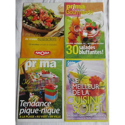 Lot De 4 Mini-Livrets De Recettes De Salades Et Recettes D'été on Productcaster.