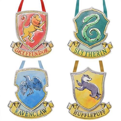 Plaques Murales Harry Potter Maisons Poudlard - Lot de 4 on Productcaster.