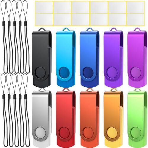 Cle USB 64 Go Lot de 10 USB 2.0 Clé USB Flash Drive Rotative Clef U... on Productcaster.