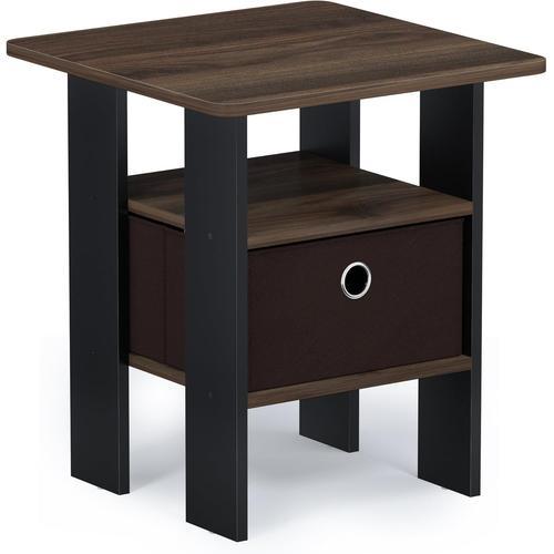 Nuit end Table avec Tiroir à Poubelle, Noyer Columbia/Brun Foncé, O... on Productcaster.