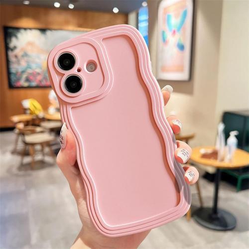 Coque Pour Iphone 16 Plus, Curly Wave Frame Silicone Etui En Ultra ... on Productcaster.