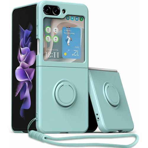 Silicone Coque Avec Ring Pour Samsung Galaxy Z Flip 5 5g, Etui Fin ... on Productcaster.