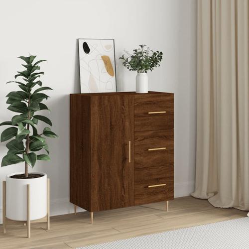 Vidaxl Buffet Chêne Marron 69,5x34x90 Cm Bois D'ingénierie on Productcaster.