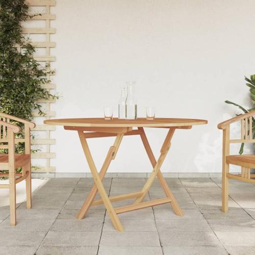 Vidaxl Table Pliable De Jardin Ø 120x75 Cm Bois Massif De Teck on Productcaster.