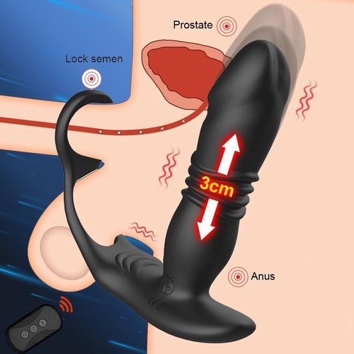 Vibromasseur Anal Télescopique, 10 Modes, Massage De La Prostate, P... on Productcaster.