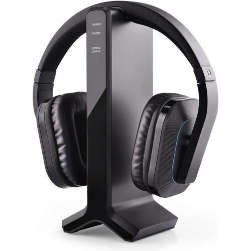 Ht280 Casque Sans Fil Tv Avec Station De Charge Emetteur Rf 2.4G, P... on Productcaster.