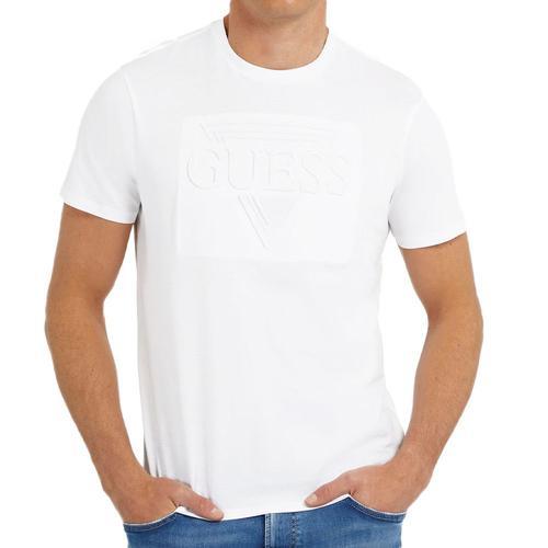 T-Shirt Blanc Homme Guess Embossed on Productcaster.