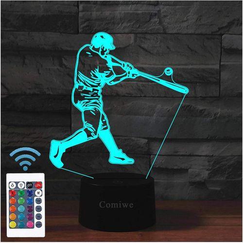 Baseball 3d Illusion Veilleuse Jouets,Décor De Maison Led Lampe... on Productcaster.