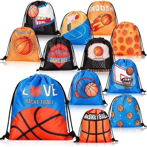 Lot De 12 Sacs De Basket-Ball Avec Cordon De Serrage, 12 Styles De ... on Productcaster.