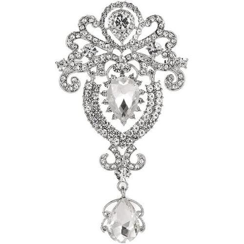 Broche En Forme De Couronne En Cristal Broche Vintage Broche Femme ... on Productcaster.