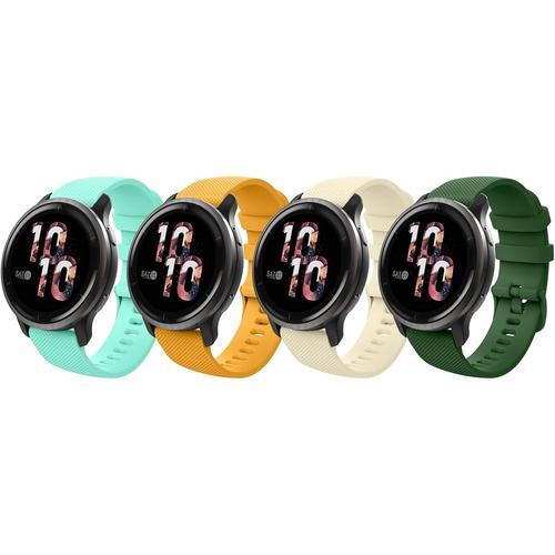 4 Pack Bracelets De Montre Compatible Avec Garmin Vivoactive 4s/For... on Productcaster.