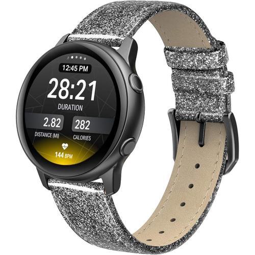 Bracelet En Cuir Véritable Compatible Avec Samsung Galaxy Watch Act... on Productcaster.