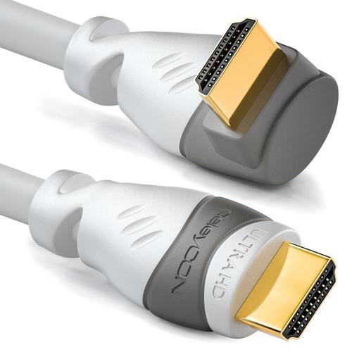 10M Hdmi Câble À Angle 90° Degrés - Compatible Avec Hdmi 2.0/1.4 - ... on Productcaster.