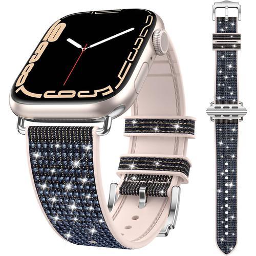 Bracelet À Paillettes Compatible Avec Bracelets Apple Watch 41mm 40... on Productcaster.