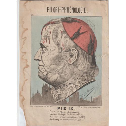 Pilori-Phrénologie. 1870, Estampe N° 2 - Pie Ix 1870 on Productcaster.