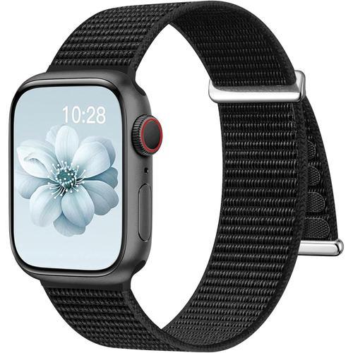 Bracelet Nylon Compatible Avec Apple Watch Bracelet 40mm 41mm 38mm ... on Productcaster.