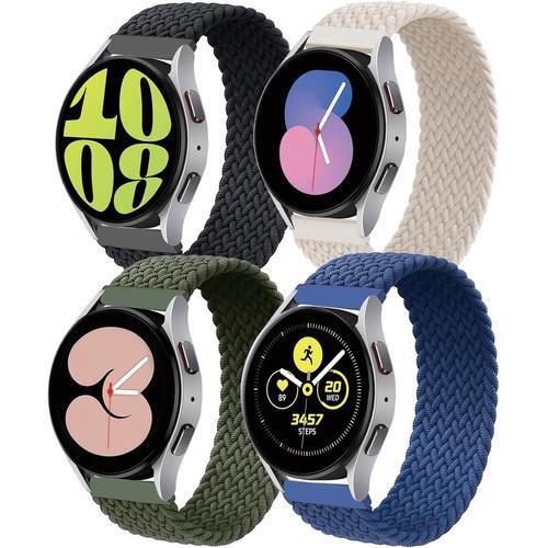 4 Pack Bracelet En Nylon Tressé Pour Samsung Galaxy Watch 7/6/5/4/5... on Productcaster.