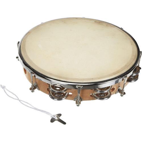 Tambourin En Bois Avec Peau Naturelle,25 Cm + 18 Cymbalettes,Authen... on Productcaster.