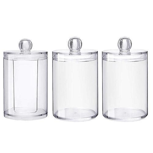 3 Pcs Transparent Coton Boule Et Porte-Tampon Avec Couvercle, Distr... on Productcaster.