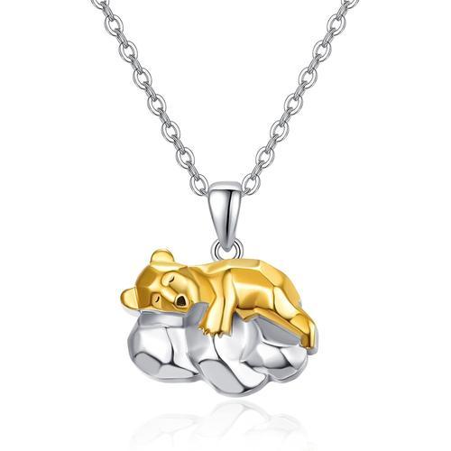 Collier Ours - Chaîne En Argent 925 - Ours Polaire - Pendentif Nuag... on Productcaster.