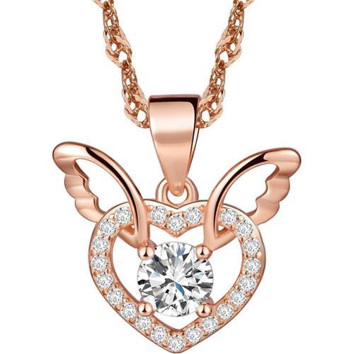 Pendentif Collier En 925 Argent Et Zircon Cubique Brillant L'aile D... on Productcaster.