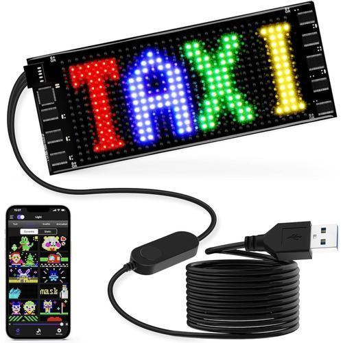 Mini Signe De Voiture Led, 17X7Cm Flexible Usb 5V Bluetooth Contrôl... on Productcaster.