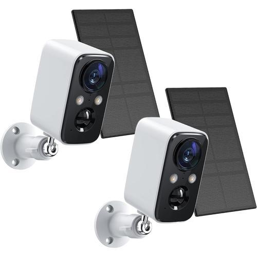 2 Paquets-Blanc Camera WiFi Exterieure sans Fil Batterie,Camera WiF... on Productcaster.