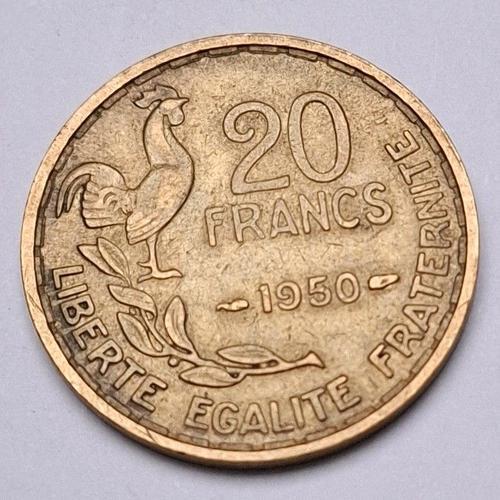 Pièce De Monnaie 20 Francs Georges Guiraud 1950 République Français... on Productcaster.