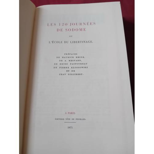 Marquis De Sade - Editions Tête De Feuilles Les 210 Journées De Sod... on Productcaster.