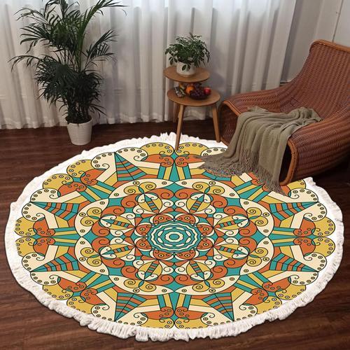 Tapis De Cuisine - Style Bohème - Rond - Vintage - Lavable - Antidé... on Productcaster.