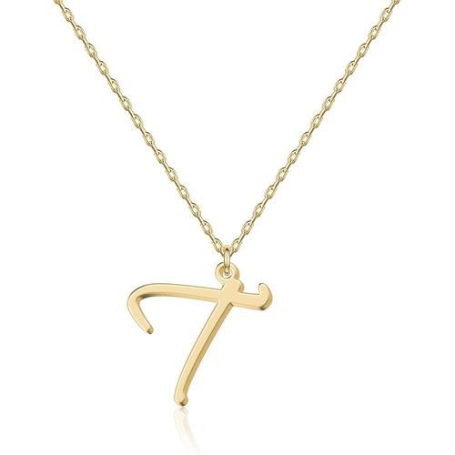 Collier Pendentif Lettre Initiale Personnalisée Pour Femmes,Plaqué ... on Productcaster.