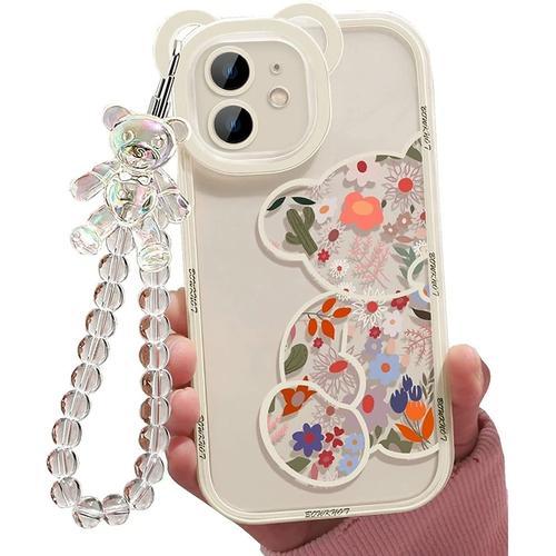 Coque Pour Iphone 11, Motif Ours Fleur Mignon, Coque De Téléphone A... on Productcaster.