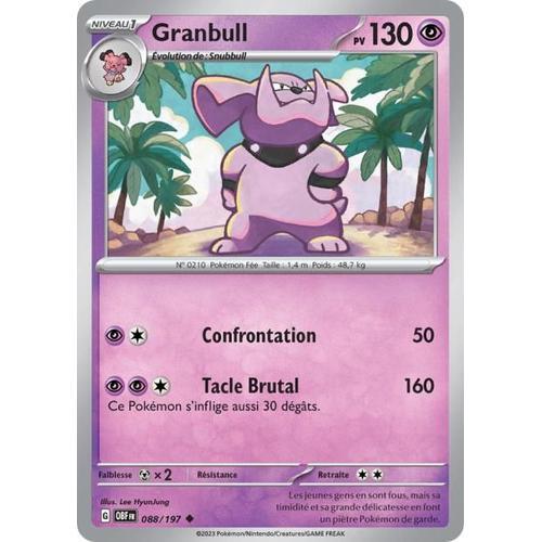 Carte Pokémon - Granbull - 088/197 - Ev3 Flammes Obsidiennes on Productcaster.