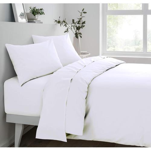 Drap-Housse Blanc En Polycoton Pour Lit Super King Size on Productcaster.