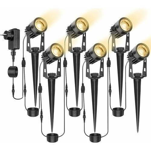 Spot Led Extérieur Avec Piquet, 6 Pièces 3w Extensible Éclairage De... on Productcaster.