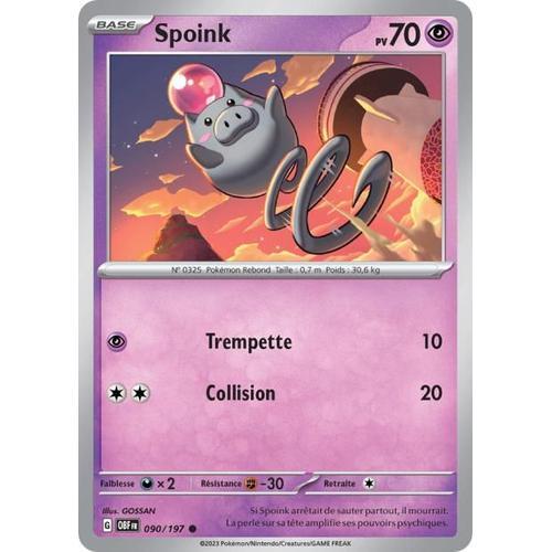 Carte Pokémon - Spoink - 090/197 - Ev3 Flammes Obsidiennes on Productcaster.