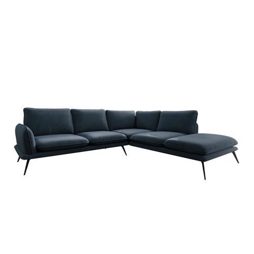 Canapé D'angle Lincoln A100, Bleu, Fonction De Couchage, 285x252x83cm on Productcaster.