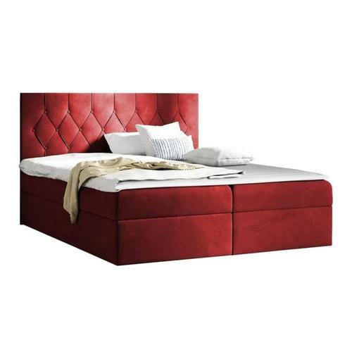 Lit Continental Baltimore 159, Double, Rouge, Tapisserie on Productcaster.