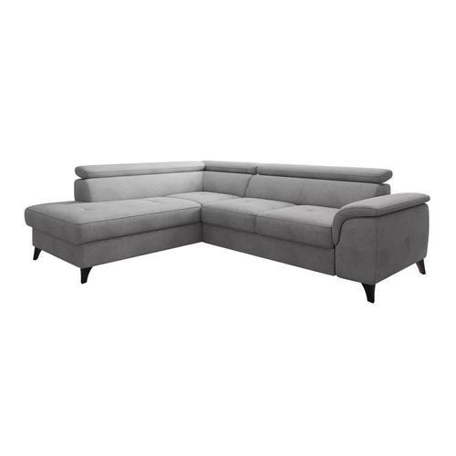 Canapé D'angle Lincoln 178, Gris, Fonction De Couchage, 252x200x70cm on Productcaster.