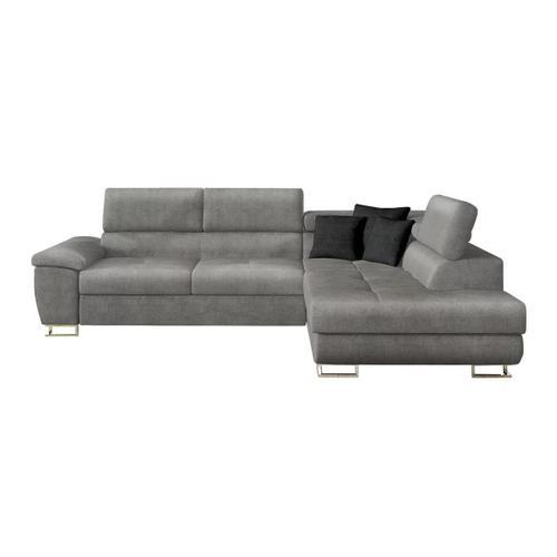 Canapé D'angle Comfivo 166, Gris, Fonction De Couchage, 270x202x71cm on Productcaster.