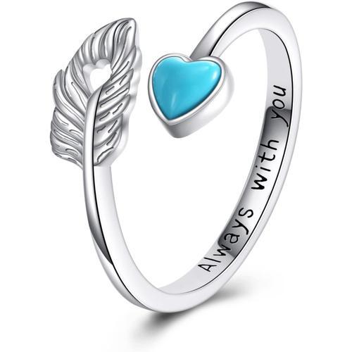 Plume Turquo Bague En Argent Sterling 925 Bague Réglable Bijou Bohè... on Productcaster.