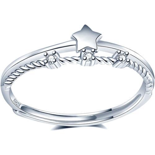 Bagues Étoile Ajustable En Argent Sterling 925 Femme Anneau De Band... on Productcaster.