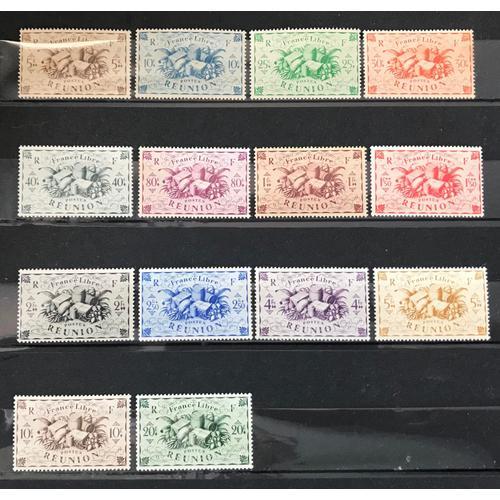 Lot De 14 Timbres Réunion 1943 on Productcaster.