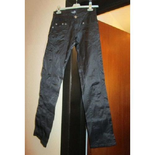 Pantalon Noir Satiné, G-Star, Boutons Pressions Argentés, T. 34 Ou ... on Productcaster.